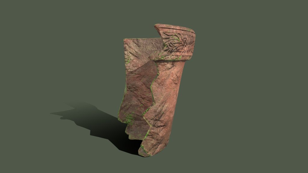 Broken Plant Pot (Mossy)