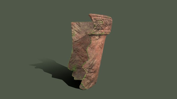 Broken Plant Pot (Mossy)