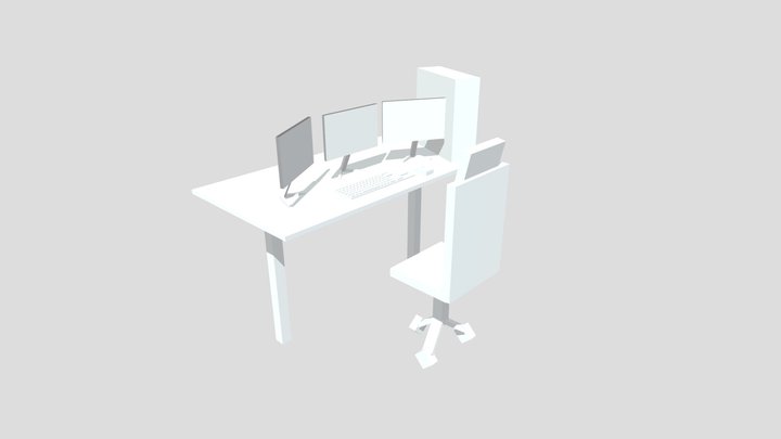 PC Setup (no texture) 3D Model