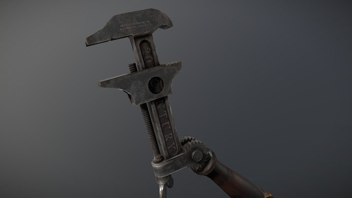 DAE - Tool - Johnston Combination Wrench 1901 3D Model