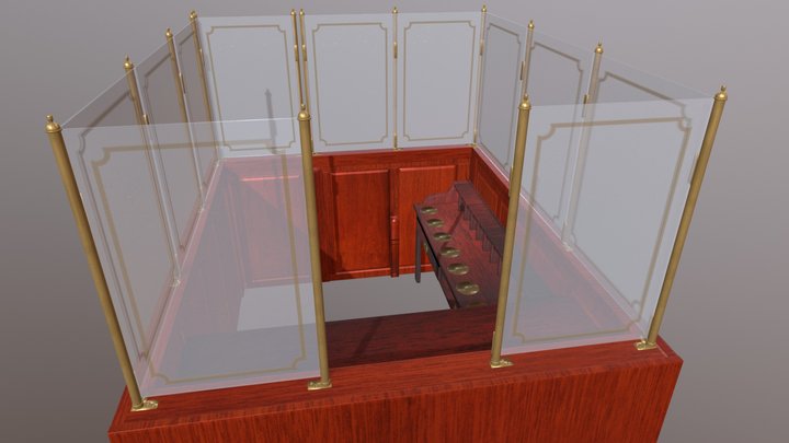 Bank Counter 3D Model