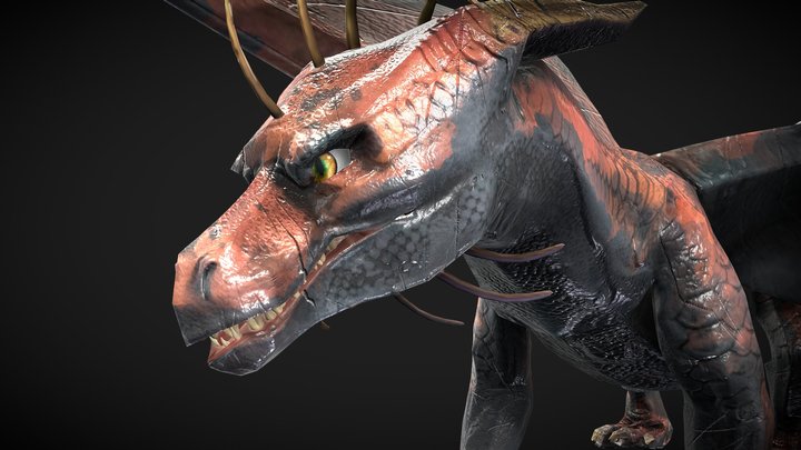 Game Ready Dragon With 29 Animations 3D Model