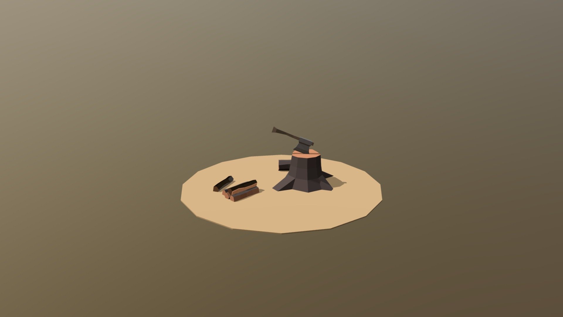Low-Poly Wood Chopping