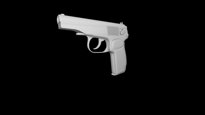 makarov russian pistol 3D Model