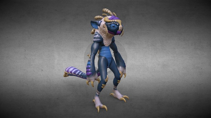 B2D1_Kriznic_Alex_CharaAdvAnim_SculptPose 3D Model