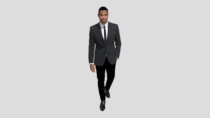 Businessman in a Grey Suit – Modello 3D gratuito STL