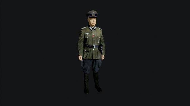 Wehrmacht officer - игры, видео 3D Model