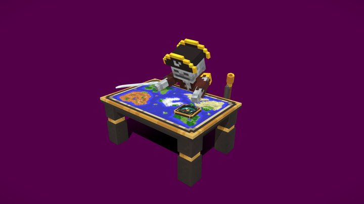 Skeleton Pirate 3D Model