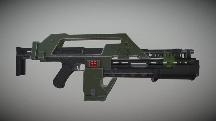 Aliens M41A Pulse Rifle 3D Model
