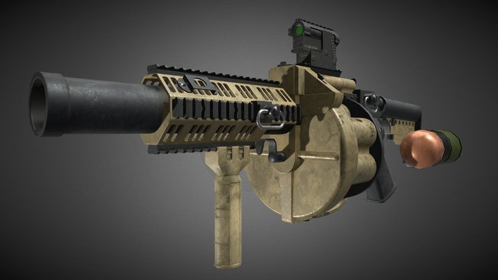 M32 Grenade Launcher 3D Model