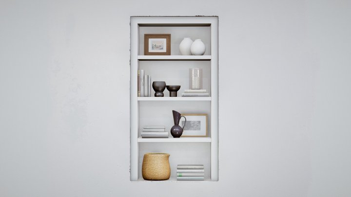 Scandinavian Shelf Decorative Set – Gratis 3D-model STL