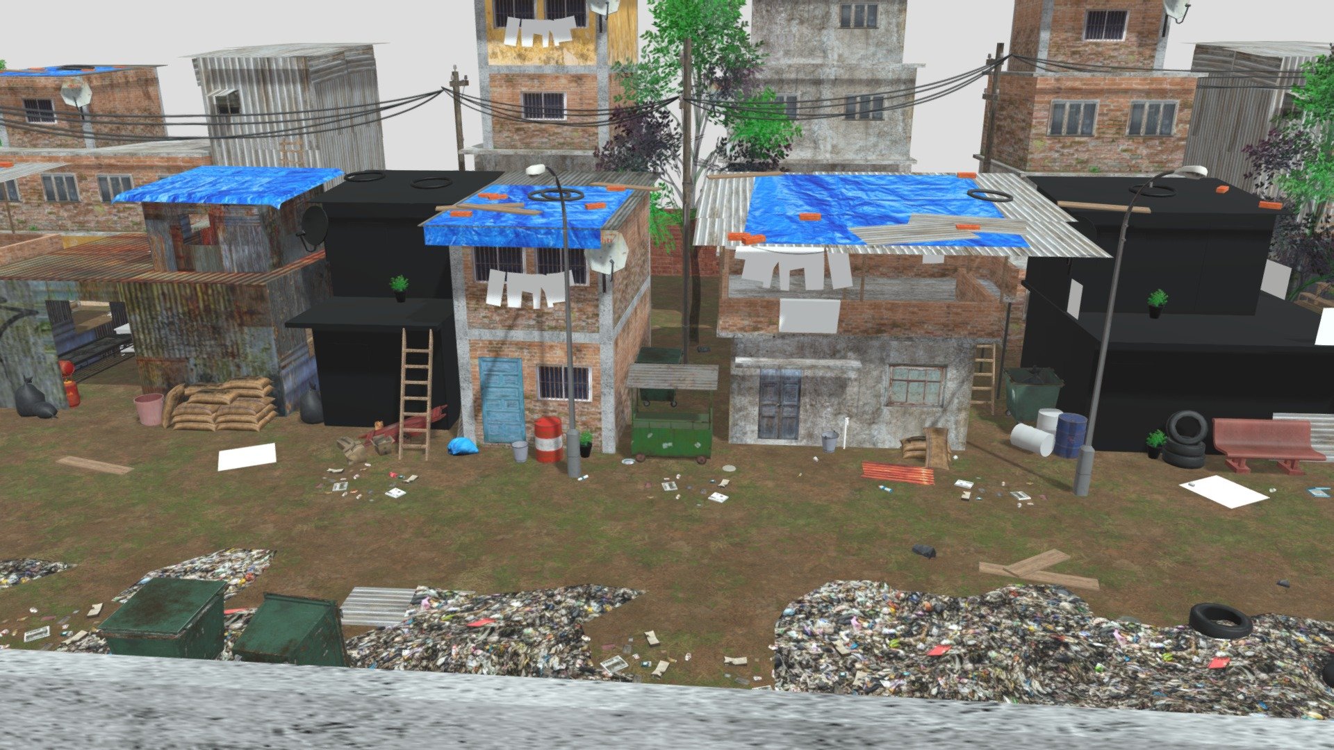 Slum_Mumbai_3 - 3D model by convrseai [a184648] - Sketchfab