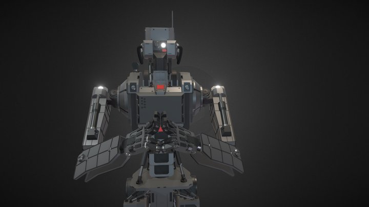Sci-fi Mech. Robot. XYZ course. 3D Model