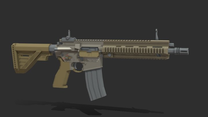 [Low Poly] HK416A5 3D Model