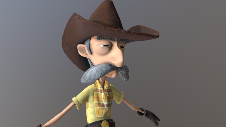 Old Cowboy 3D Model