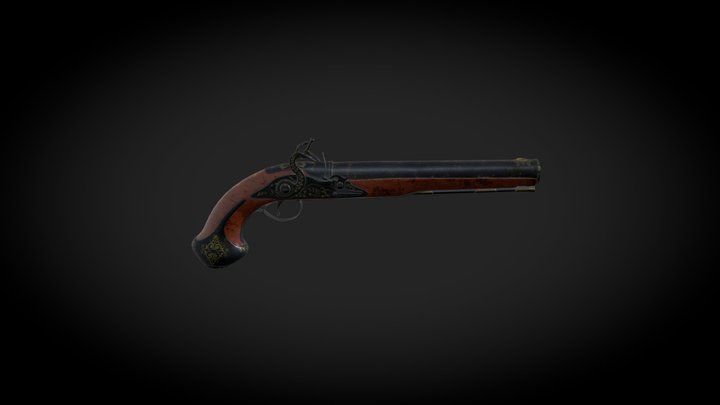 flintlock pistol 3D Model