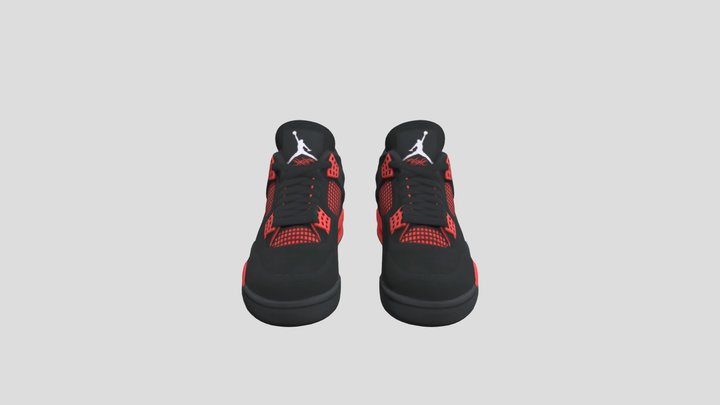 nike_air_jordan_4_red_thunder (1) 3D Model