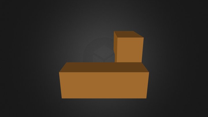 Brown Puzzle Cube Part 3D Model