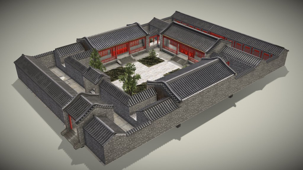 Traditional Chinese Siheyuan Courtyard