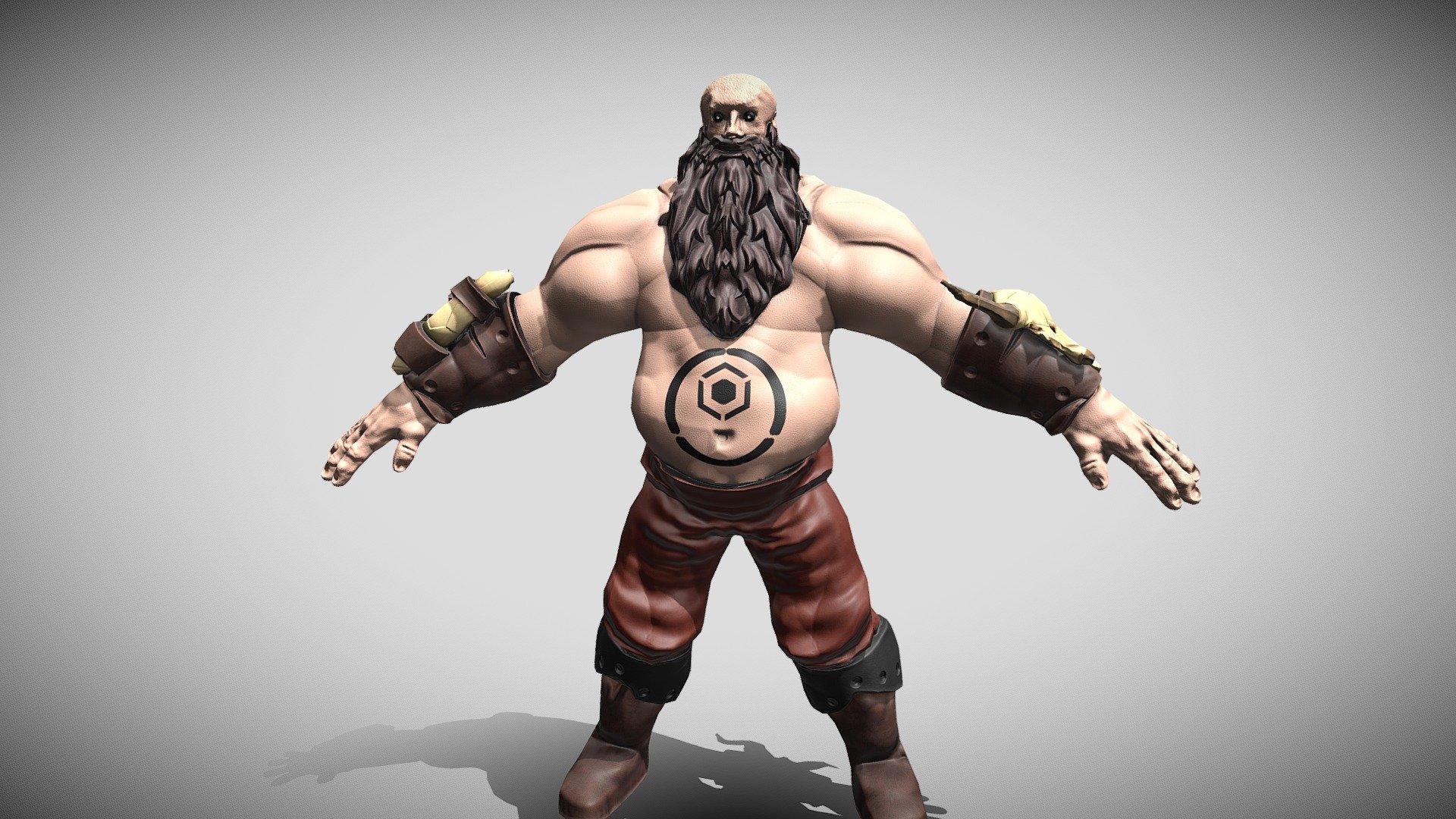 Viking Warrior 3d game model