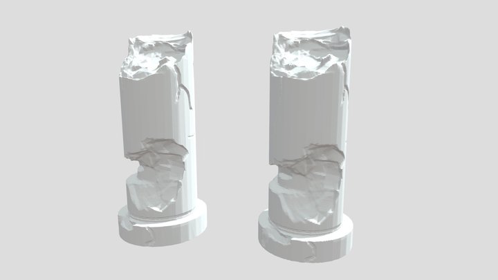 Damaged Column Sculpt 3D Model