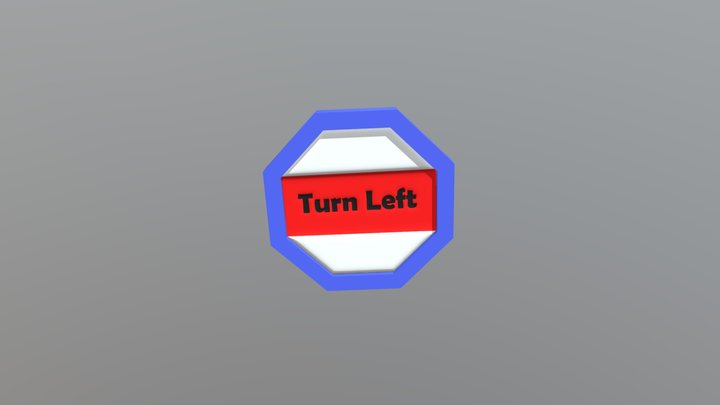 Turn Sign 3D Model