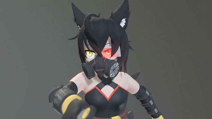 Original Character "Chrome" (ver.0.5) 3D Model