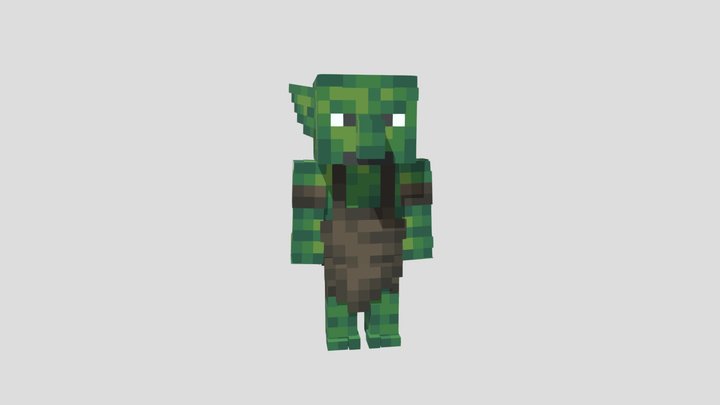 Goblin model in minecraft 3D Model