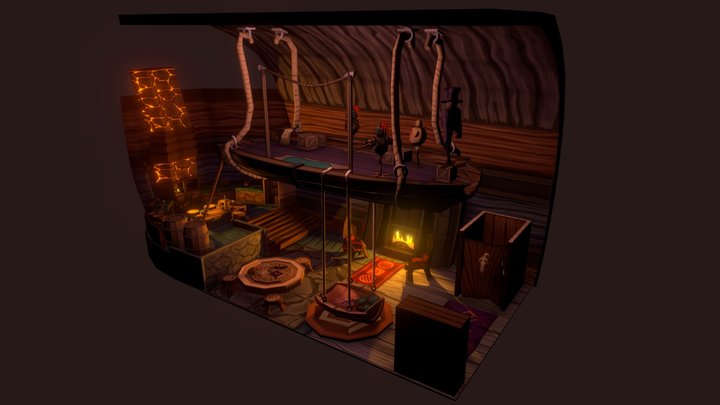 Nina's House Interior 3D Model