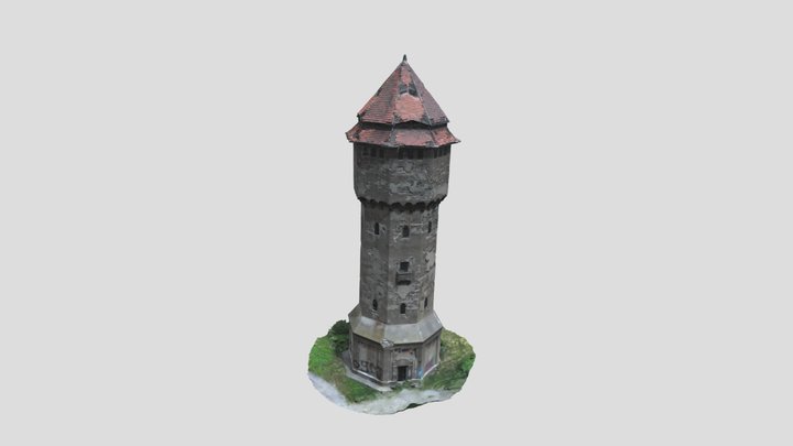 Water tower in Uthemann Ironwork medium quality 3D Model