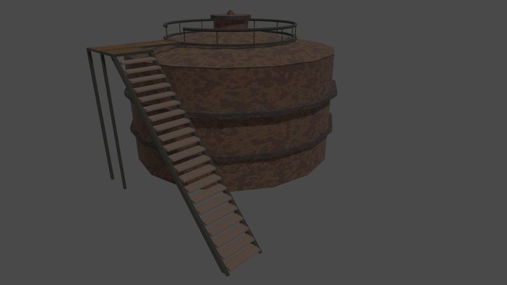 Oil Tank 2 3D Model