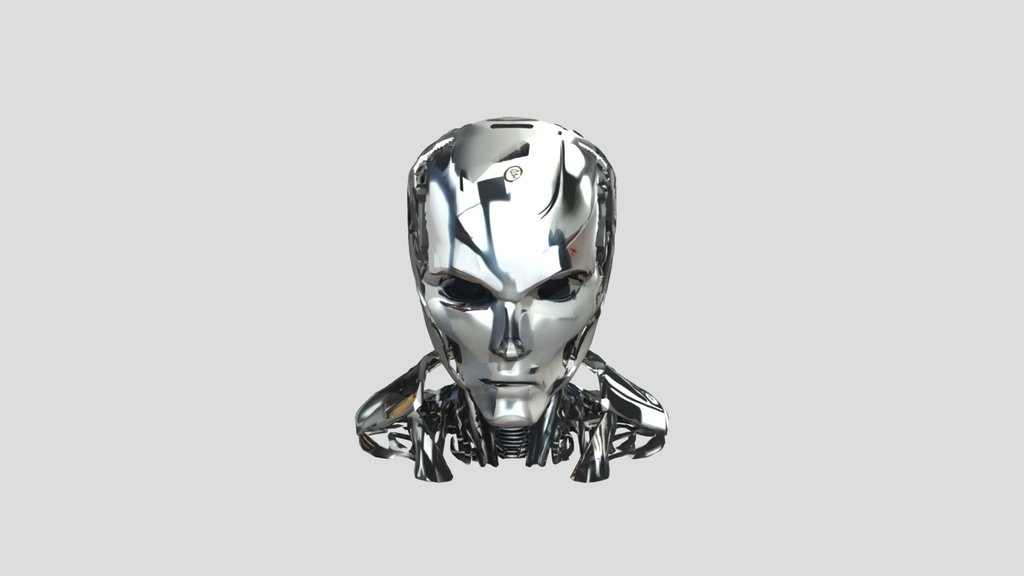 Robot Head — 3D Model | Game Ready | PBR Texture