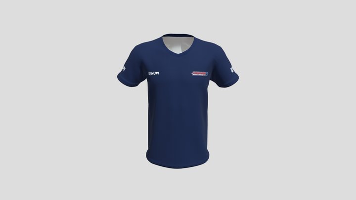 Camisa gola V 3D Model
