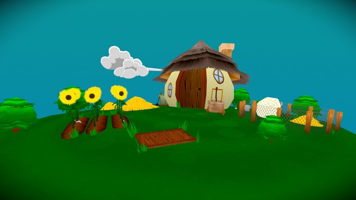 Little Environment - Farm Hut 3D Model