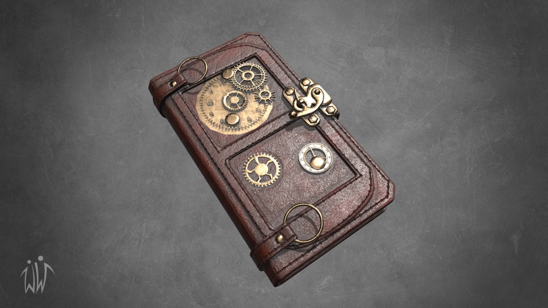 3D model Steampunk Book - This is a 3D model of the Steampunk Book. The 3D model is about a close-up of a pocket watch.