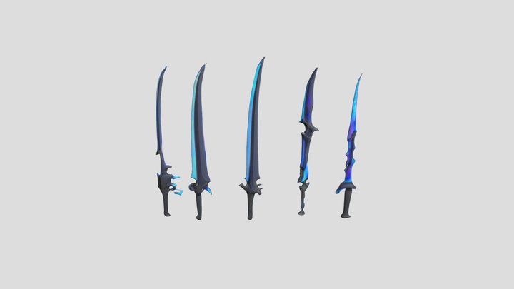 Ethereal Blades Collection 3D Model
