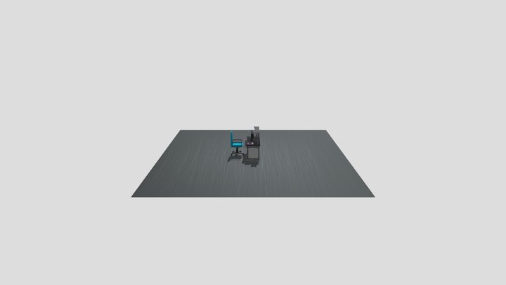 Low-Poly Computer Table