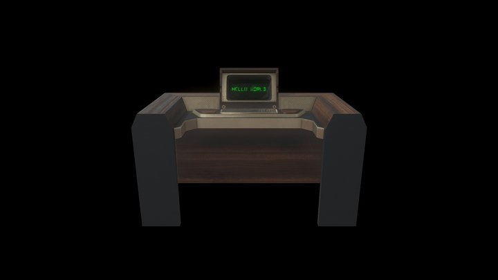 Retro Futuristic Computer 3D Model