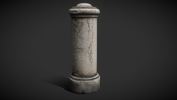 Stone Pillar 3D Model