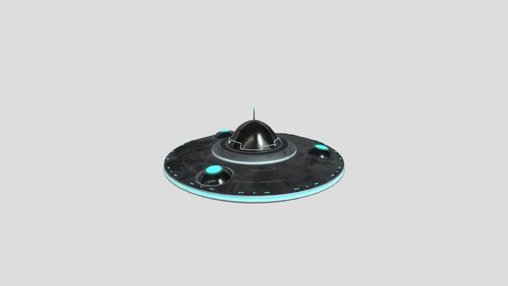 Retro UFO 3D Model