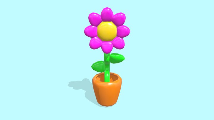 Plastic Flower 3D Model