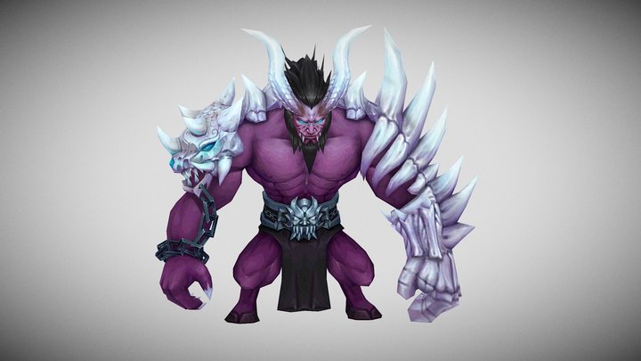 Lowpoly monster with huge horn