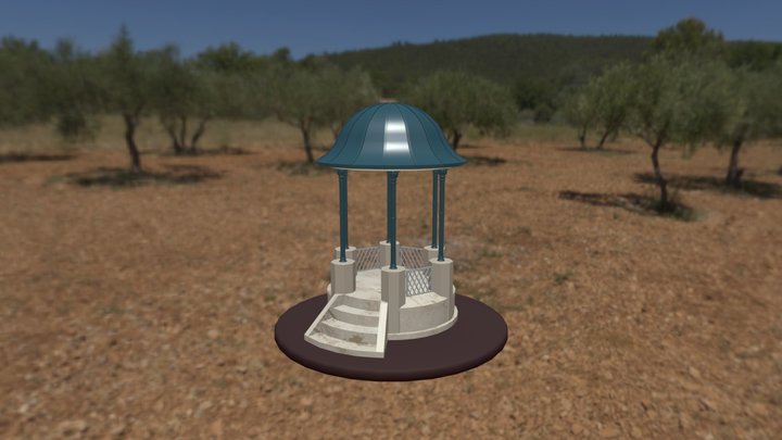 Ротонда-беседка в тверском Ботаническом саду 3D Model