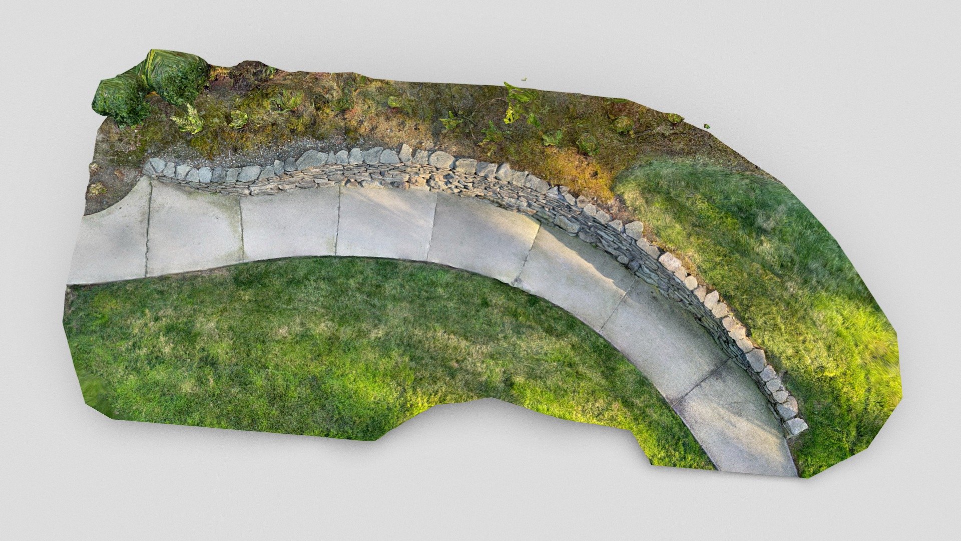Day 255: Sidewalk & stone wall: Scenario — Sketchfab embed 3D viewer