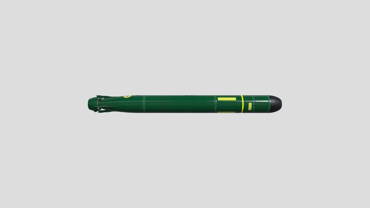 MK 48 ADCAP Heavyweight Torpedo 3D Model