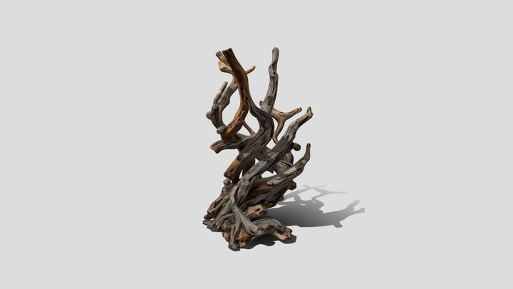 Twisted Driftwood 3d Model – Modello 3D gratuito STL