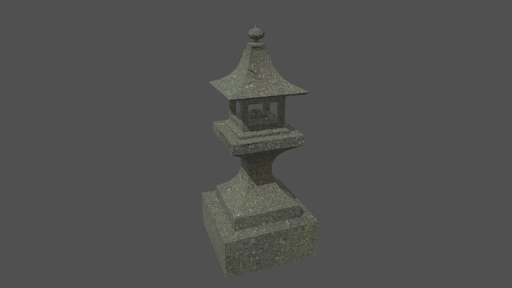Stone Lantern 3D Model