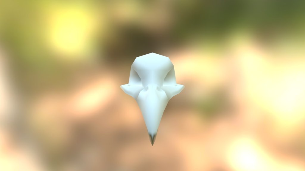 low-poly CrowSkull