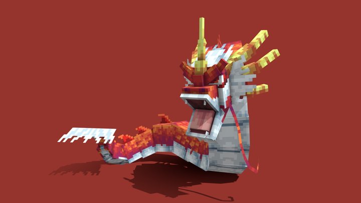 Gyarados Lunar Shiny (Cobblemon) 3D Model