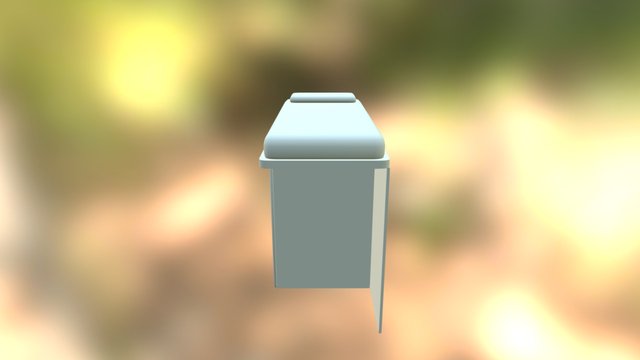 Letto Soppalco Azzurro 3D Model